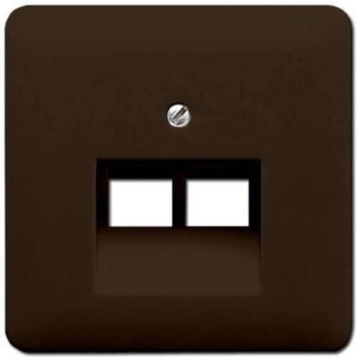 Лицевая панель Jung CD500 для 2-м. розетки RJ11/RJ45 коричневый картинка